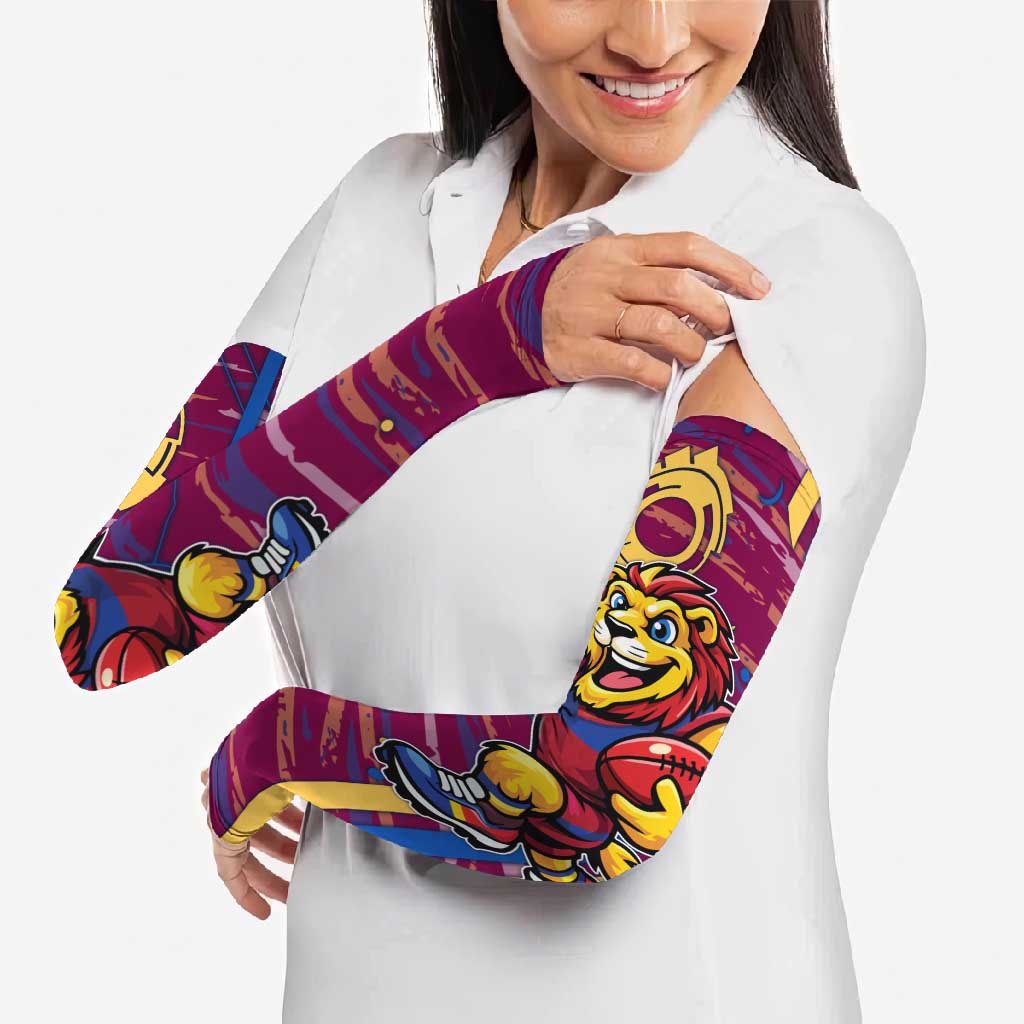 Brisbane Lions Arm Sleeves Mascot Cartoon Football Illustration Style