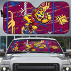 Brisbane Lions Auto Sun Shade Mascot Cartoon Football Illustration Style