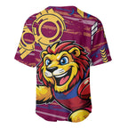 Brisbane Lions Baseball Jersey Mascot Cartoon Football Illustration Style