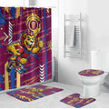 Brisbane Lions Bathroom Set Mascot Cartoon Football Illustration Style