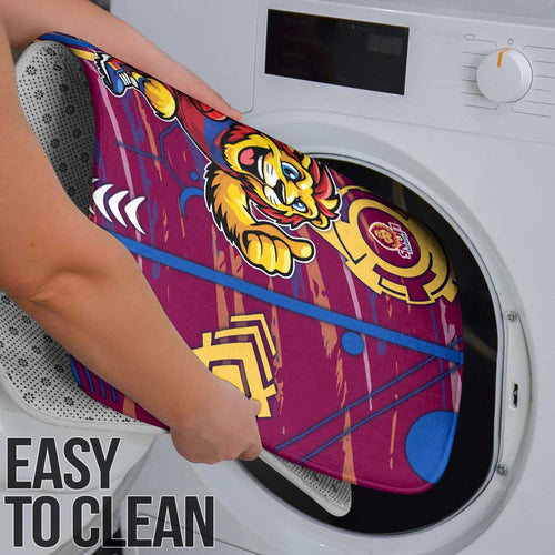 Brisbane Lions Bathroom Set Mascot Cartoon Football Illustration Style