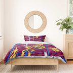 Brisbane Lions Bedding Set Mascot Cartoon Football Illustration Style