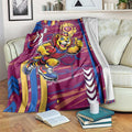 Brisbane Lions Blanket Mascot Cartoon Football Illustration Style