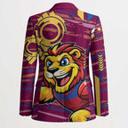 Brisbane Lions Blazer Mascot Cartoon Football Illustration Style