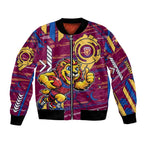 Brisbane Lions Bomber Jacket Mascot Cartoon Football Illustration Style