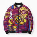Brisbane Lions Bomber Puffer Jacket Mascot Cartoon Football Illustration Style