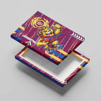 Brisbane Lions Canvas Wall Art Mascot Cartoon Football Illustration Style