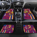 Brisbane Lions Car Mats Mascot Cartoon Football Illustration Style