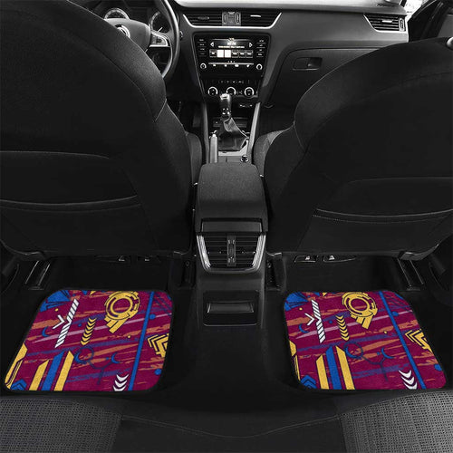 Brisbane Lions Car Mats Mascot Cartoon Football Illustration Style