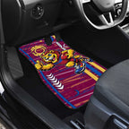 Brisbane Lions Car Mats Mascot Cartoon Football Illustration Style