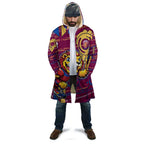 Brisbane Lions Cloak Mascot Cartoon Football Illustration Style