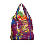 Brisbane Lions Grocery Bag Mascot Cartoon Football Illustration Style