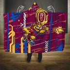 Brisbane Lions Hooded Blanket Mascot Cartoon Football Illustration Style