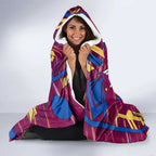Brisbane Lions Hooded Blanket Mascot Cartoon Football Illustration Style