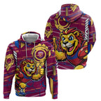 Brisbane Lions Hoodie Mascot Cartoon Football Illustration Style