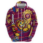 Brisbane Lions Hoodie Mascot Cartoon Football Illustration Style