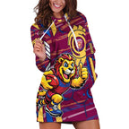 Brisbane Lions Hoodie Dress Mascot Cartoon Football Illustration Style
