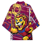 Brisbane Lions Kimono Mascot Cartoon Football Illustration Style
