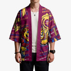 Brisbane Lions Kimono Mascot Cartoon Football Illustration Style