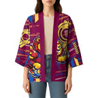 Brisbane Lions Kimono Mascot Cartoon Football Illustration Style