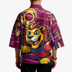 Brisbane Lions Kimono Mascot Cartoon Football Illustration Style