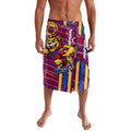 Brisbane Lions Lavalava Mascot Cartoon Football Illustration Style
