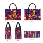 Brisbane Lions Leather Bag Mascot Cartoon Football Illustration Style