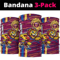 Brisbane Lions Neck Gaiter Mascot Cartoon Football Illustration Style