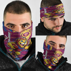 Brisbane Lions Neck Gaiter Mascot Cartoon Football Illustration Style