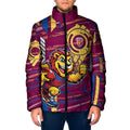Brisbane Lions Padded Jacket Mascot Cartoon Football Illustration Style