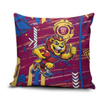 Brisbane Lions Pillow Cover Mascot Cartoon Football Illustration Style
