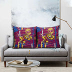 Brisbane Lions Pillow Cover Mascot Cartoon Football Illustration Style