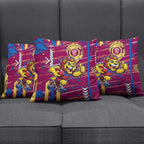 Brisbane Lions Pillow Cover Mascot Cartoon Football Illustration Style