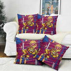 Brisbane Lions Pillow Cover Mascot Cartoon Football Illustration Style