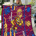 Brisbane Lions Quilt Mascot Cartoon Football Illustration Style