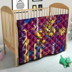 Brisbane Lions Quilt Mascot Cartoon Football Illustration Style