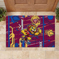 Brisbane Lions Rubber Doormat Mascot Cartoon Football Illustration Style