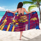 Brisbane Lions Sarong Mascot Cartoon Football Illustration Style
