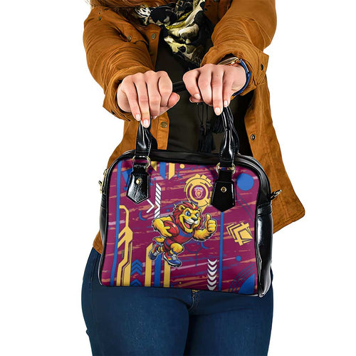 Brisbane Lions Shoulder Handbag Mascot Cartoon Football Illustration Style