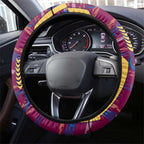 Brisbane Lions Steering Wheel Cover Mascot Cartoon Football Illustration Style