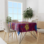 Brisbane Lions Tablecloth Mascot Cartoon Football Illustration Style