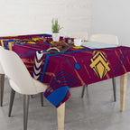 Brisbane Lions Tablecloth Mascot Cartoon Football Illustration Style