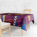 Brisbane Lions Tablecloth Mascot Cartoon Football Illustration Style
