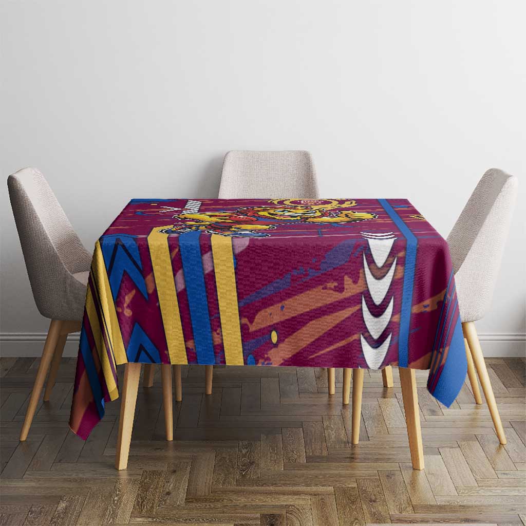 Brisbane Lions Tablecloth Mascot Cartoon Football Illustration Style