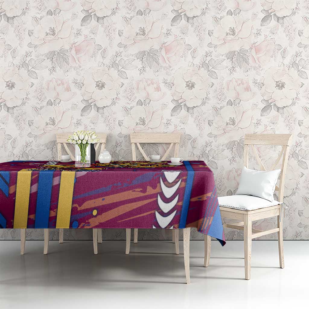 Brisbane Lions Tablecloth Mascot Cartoon Football Illustration Style