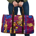 Brisbane Lions Travel Bag Mascot Cartoon Football Illustration Style