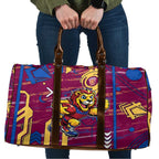 Brisbane Lions Travel Bag Mascot Cartoon Football Illustration Style