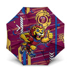 Brisbane Lions Umbrella Mascot Cartoon Football Illustration Style