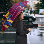 Brisbane Lions Umbrella Mascot Cartoon Football Illustration Style