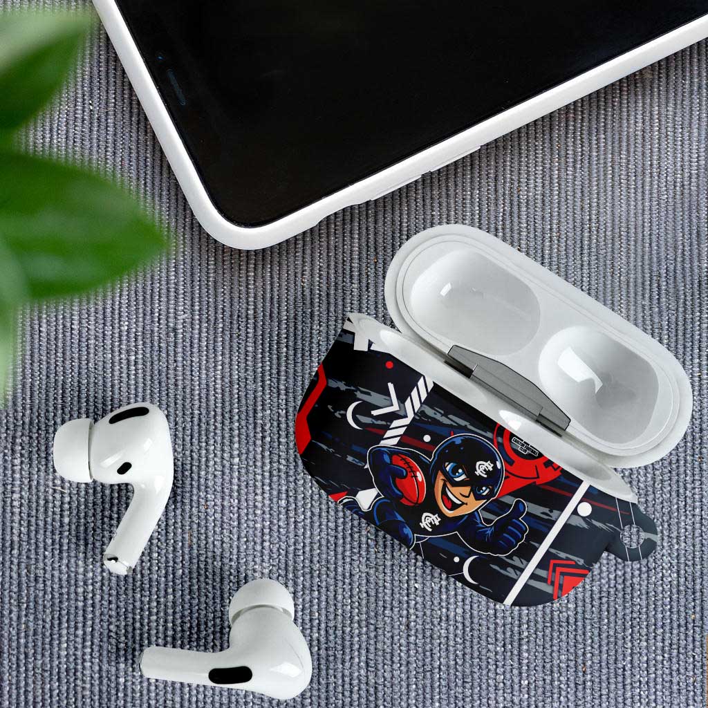Carlton Football Club AirPods Case Mascot Cartoon Football Illustration Style